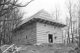 6_Valašská dědina, stavba kostela, 2007 / The Wallachian Village, construction of the church, 2007