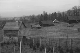 8_Valašská dědina, v popředí kovárna z Lutoniny, 1969 / The Wallachian Village, the smithy from Lutonina in the foreground, 1969