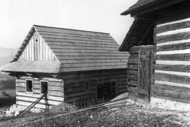 3_Valašská dědina, stavba domu, 1969 / The Wallachian Village, construction of the building, 1969