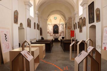 Muzeum v přírodě Zubrnice, kostel sv. Maří Magdaleny, výstava Madona na vandru