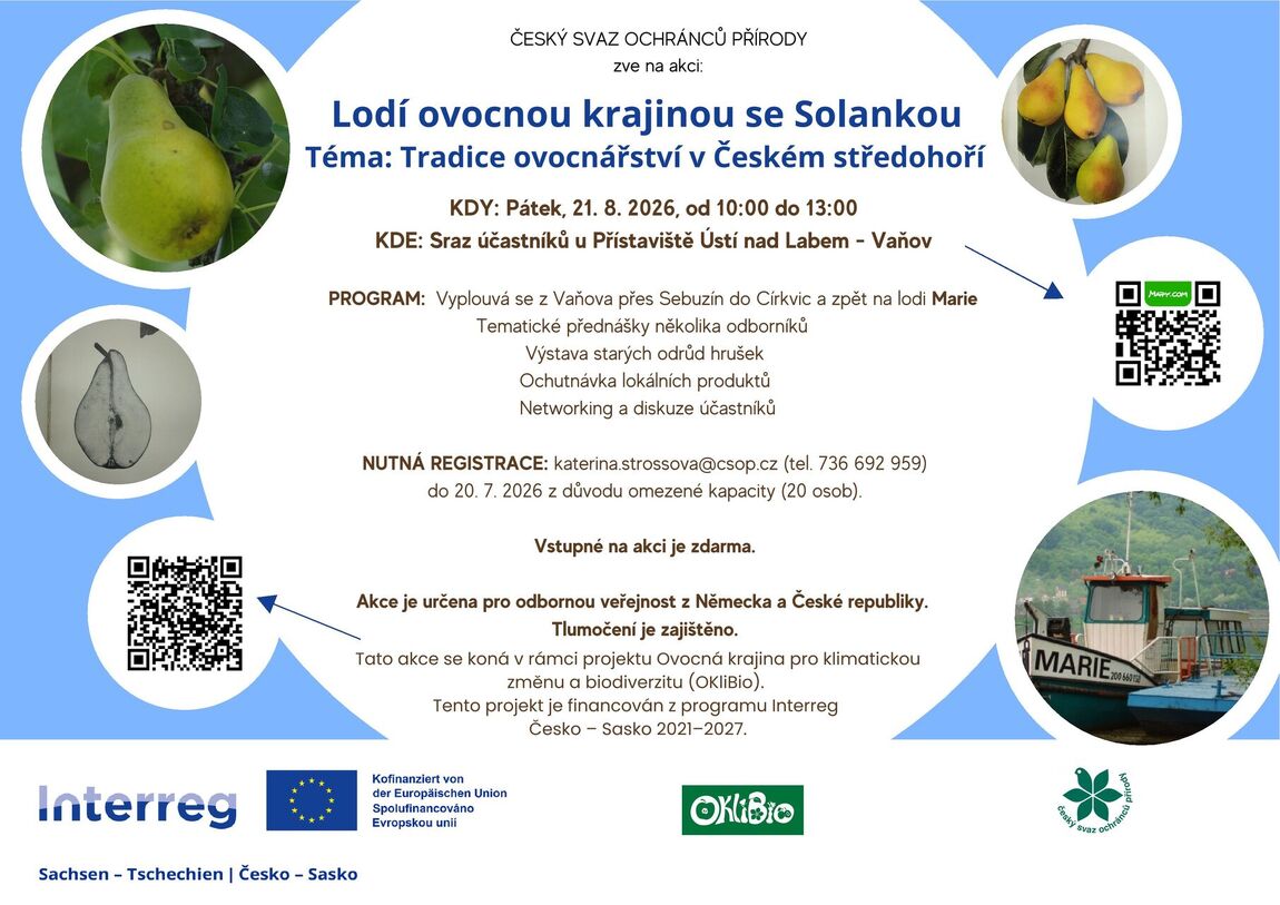Lodí ovocnou krajinou