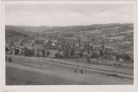 1_ Valašská Polanka, kolem roku 1943, pohlednice / Valašská Polanka, around 1943, postcard