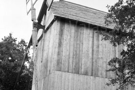 5_Valašská dědina, stavba mlýna před otevřením, 1984 / The Wallachian Village, construction of the mill before opening, 1984