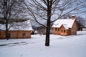 9_Valašská dědina, škola vedle hostince ze Zděchova, 2009 / The Wallachian Village, the school next to the inn from Zděchov, 2009