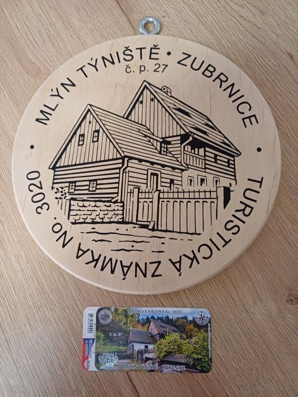 Turistická známka Mlýn Týniště čp. 27