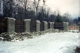 4_ Výstavba vozovny z Ostravice v Mlýnské dolině, 2003 / Building the depot from Ostravice in Water Mill Valley, 2003