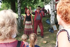 K jarmarku vždy patřila i veselá hudba, písně a vystoupení, 2019. Foto: Pavel Bulena, Muzeum v přírodě Vysočina.