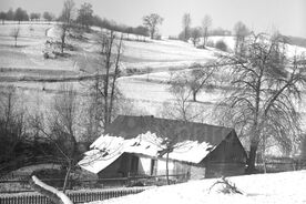 3_Prlov, situace v terénu, 1972 / Prlov, the location of the cottage in the landscape, 1972