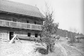 8_Valašská dědina, stavba fojtství, 1969 / The Wallachian Village, construction of the reeve’s house, 1969