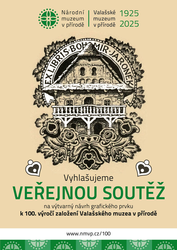 Veřejná soutěž na grafický prvek ke 100. výročí založení Valašského muzea v přírodě