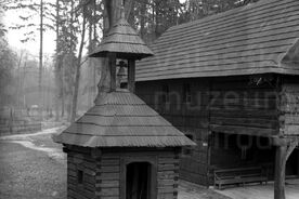 2_ Zvonička z Dolní Bečvy v Dřevěném městečku, 1969 / The bell tower in Little Wooden Town, 1969