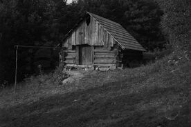 3_Valašská dědina, koliba z Černé hory, 1966 / The Wallachian Village, the shepherd’s hut from Černá Hora, 1966