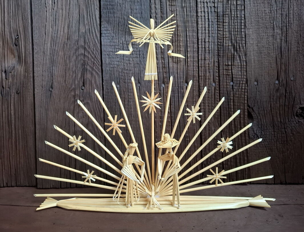 Výroba slaměného betlému