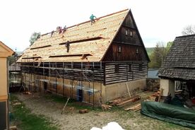 Muzeum v přírodě Zubrnice, oprava střechy, 2021