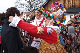 Z Rozloučení s masopustem, 2019. Foto: Ilona Vojancová, Muzeum v přírodě Vysočina.