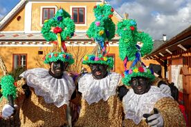 Odpolední část programu v podání obyvatel části města Hlinska Blatno, 2024. Foto: Pavel Bulena, Muzeum v přírodě  Vysočina