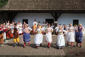 Vystoupení folklórního souboru Vysočánek, 2021. Foto: Pavel Bulena, Muzeum v přírodě Vysočina.