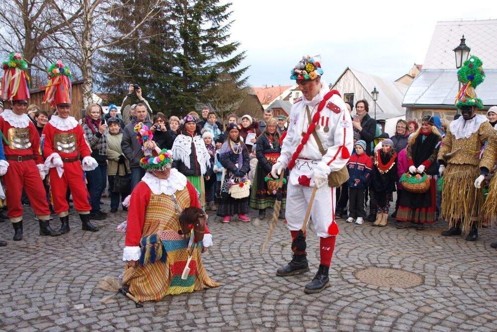 Z Rozloučení s masopustem, 2019. Foto: Ilona Vojancová, Muzeum v přírodě Vysočina.