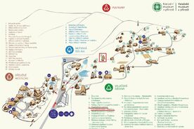 Valašské muzeum v přírodě, Valašská dědina, mapa