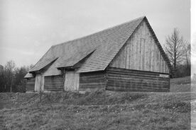 8_Valašská dědina, rekonstrukce stodoly, 1972 / The Wallachian Village, reconstruction of the barn, 1972